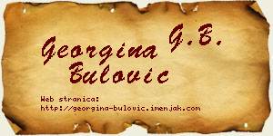 Georgina Bulović vizit kartica